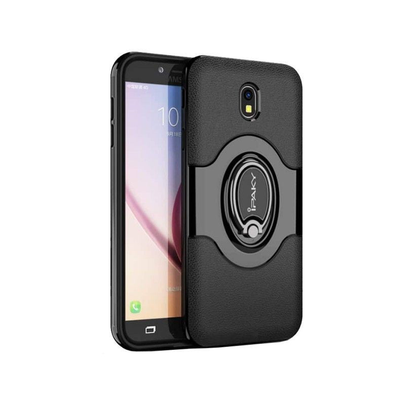 Husă Samsung Galaxy J7 2017, cu inel-suport, negru