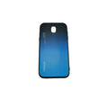 Husă Samsung Galaxy J7 2017, cu spate din sticlă în degrade, albastru