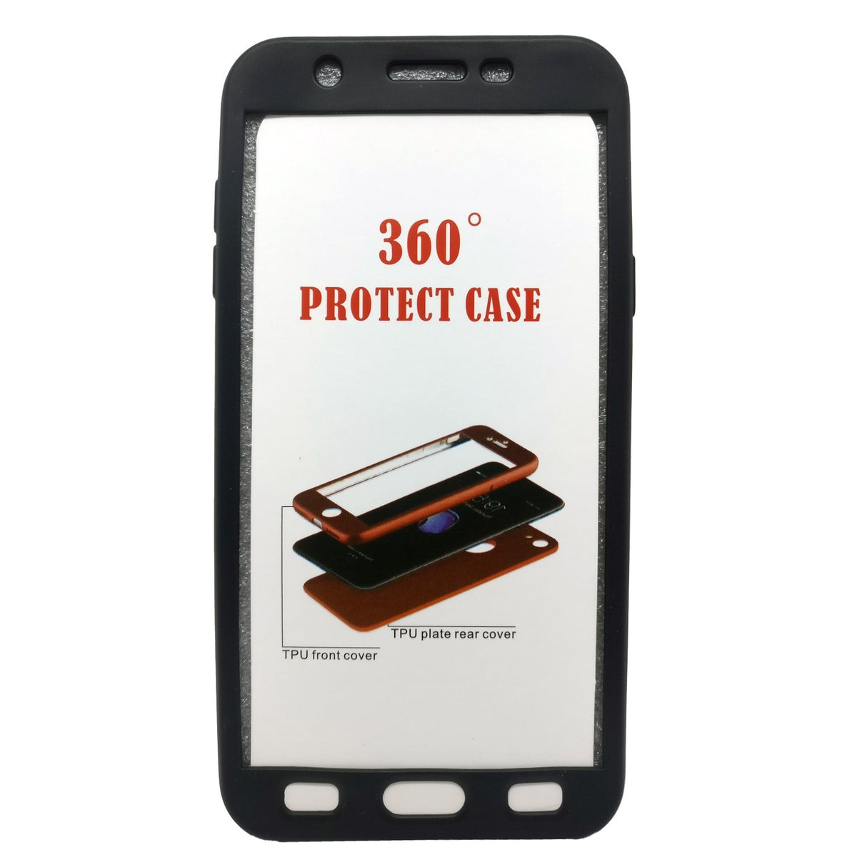 Husă Samsung Galaxy J7 2017, silicon 360°, negru