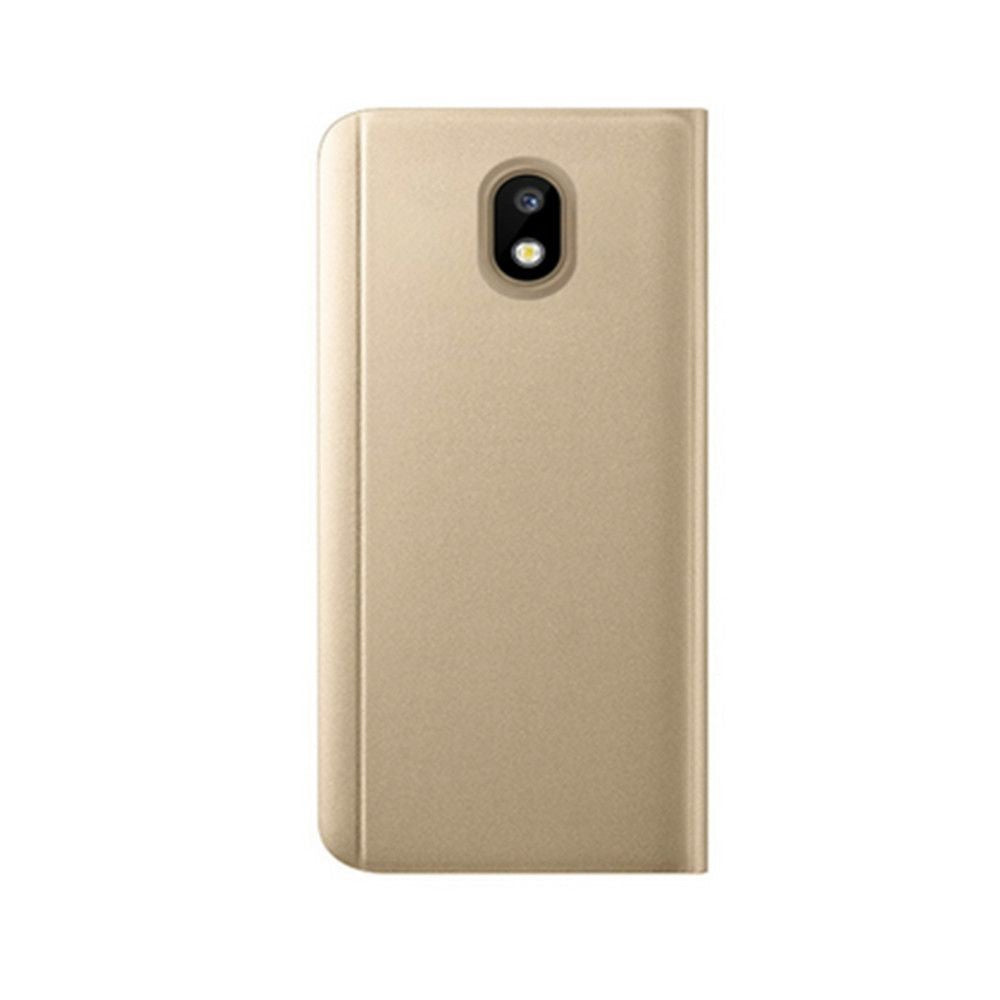 Husă Samsung Galaxy J7 2017, tip carte cu oglindă, auriu