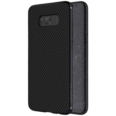 Husă Samsung Galaxy Note 8, model carbon, din fibră sintetică, negru