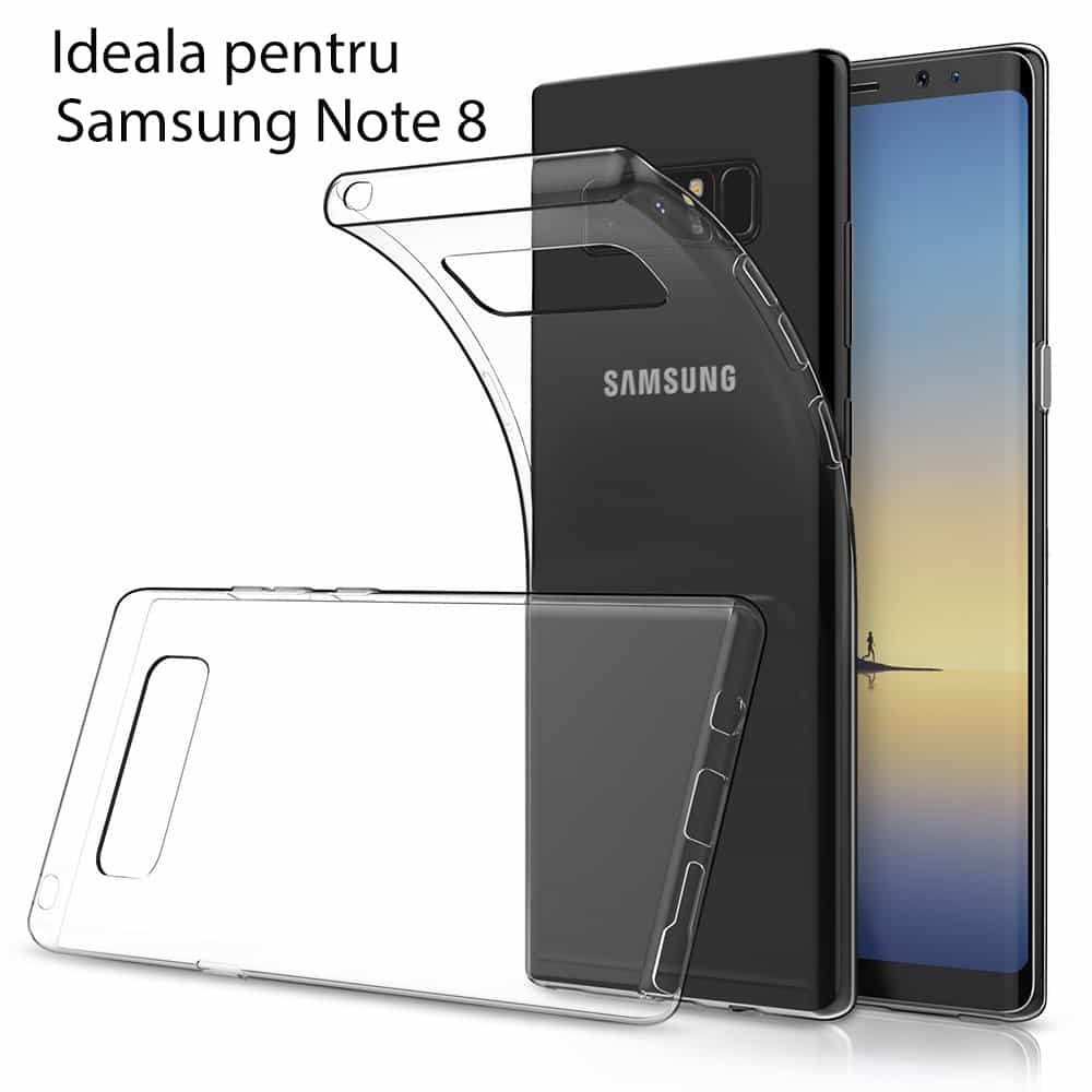 Husă Samsung Galaxy Note 8, transparentă, ultra-subțire, transparent
