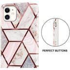 Husă Samsung Galaxy S10, marmorată, cu model geometric, alb