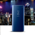 Husă Samsung Galaxy S10 Plus, tip carte cu oglindă, albastru