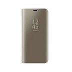 Husă Samsung Galaxy S10 Plus, tip carte cu oglindă, auriu