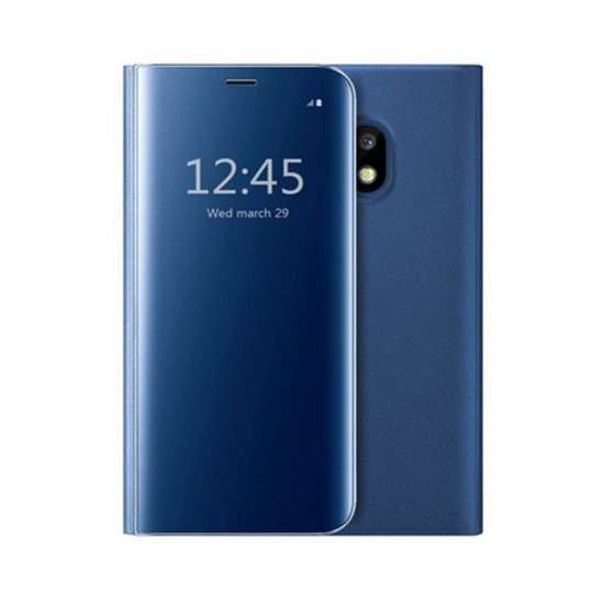 Husă Samsung Galaxy S10, tip carte cu oglindă, albastru