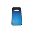 Husă Samsung Galaxy S10e, cu spate din sticlă în degrade, albastru
