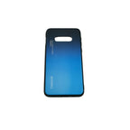 Husă Samsung Galaxy S10e, cu spate din sticlă în degrade, albastru