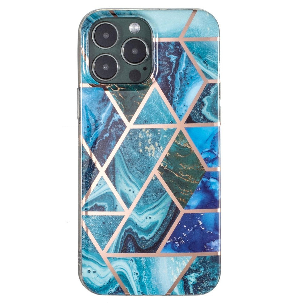 Husă Samsung Galaxy S10e, marmorată, cu model geometric, albastru