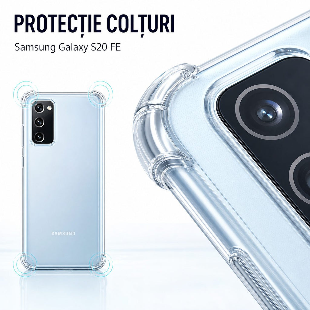 Husă Samsung Galaxy S20 FE, antișoc, transparent