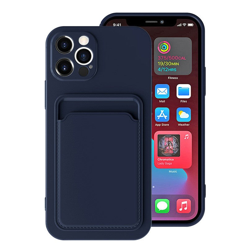 Husă Samsung Galaxy S20 FE, cu buzunar pentru card, albastru închis