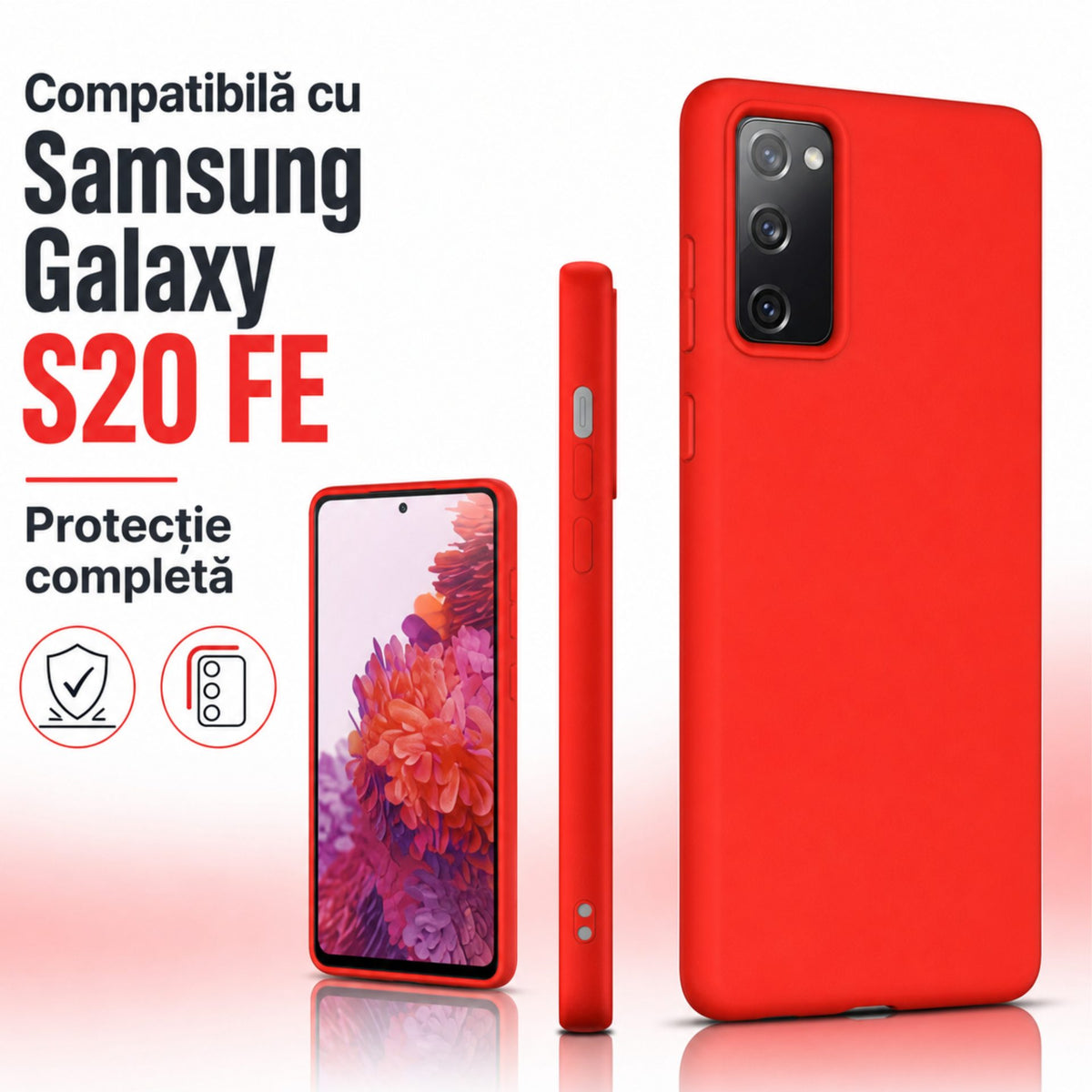 Husă Samsung Galaxy S20 FE, mată, roșu