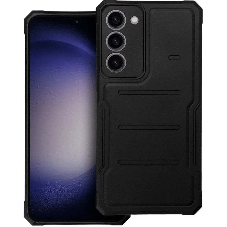 Husă Samsung Galaxy S20 Plus, ultra-rezistentă cu suport, din silicon și plastic, negru