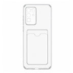 Husă Samsung Galaxy S20 Ultra, cu buzunar pentru card, transparent
