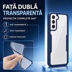 Husă Samsung Galaxy S21 FE, 360° ultra-rezistentă, albastru