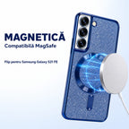 Husă Samsung Galaxy S21 FE, magnetică MagSafe, albastru marin