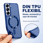 Husă Samsung Galaxy S21 FE, magnetică MagSafe, albastru marin