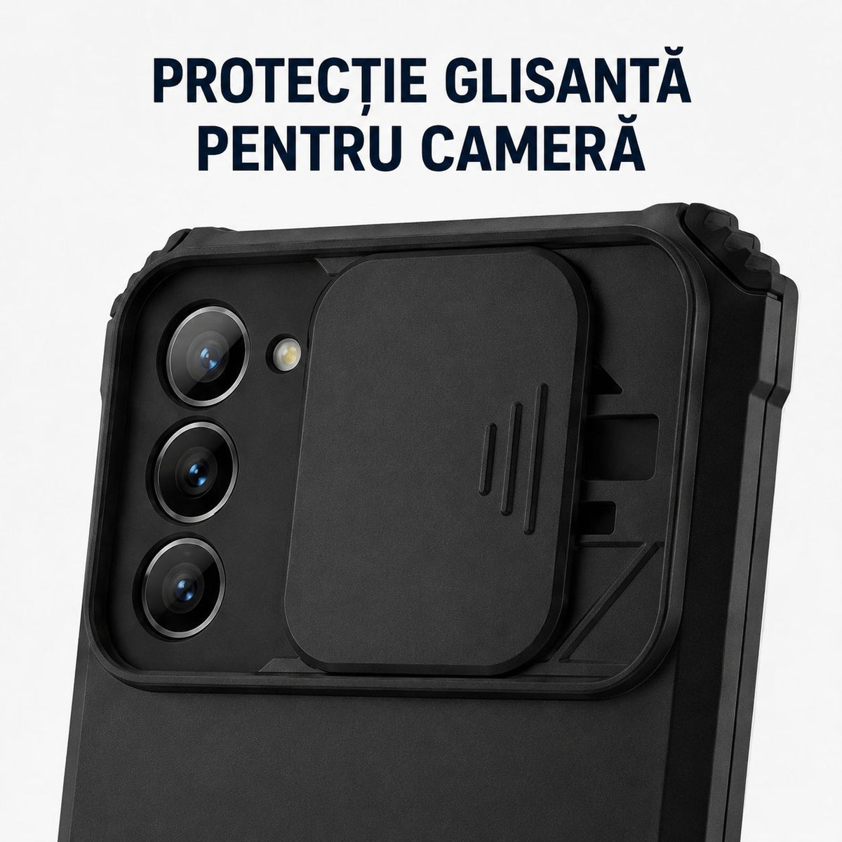 Husă Samsung Galaxy S21 FE, ultra-rezistentă cu suport, negru