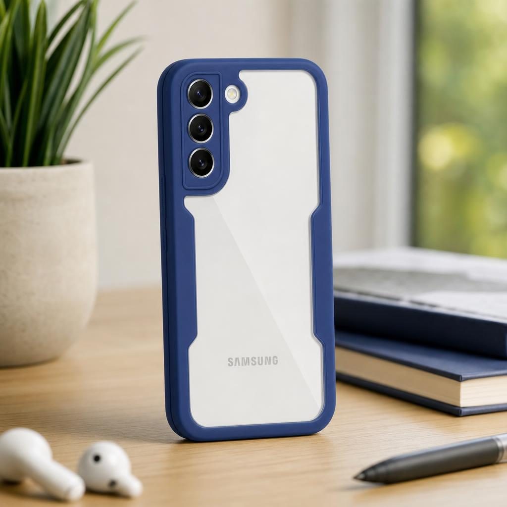 Husă Samsung Galaxy S22, 360° ultra-rezistentă, albastru