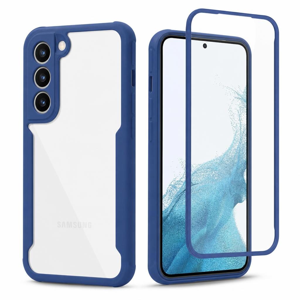 Husă Samsung Galaxy S22, 360° ultra-rezistentă, albastru
