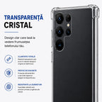 Husă Samsung Galaxy S22 Ultra, antișoc, transparent