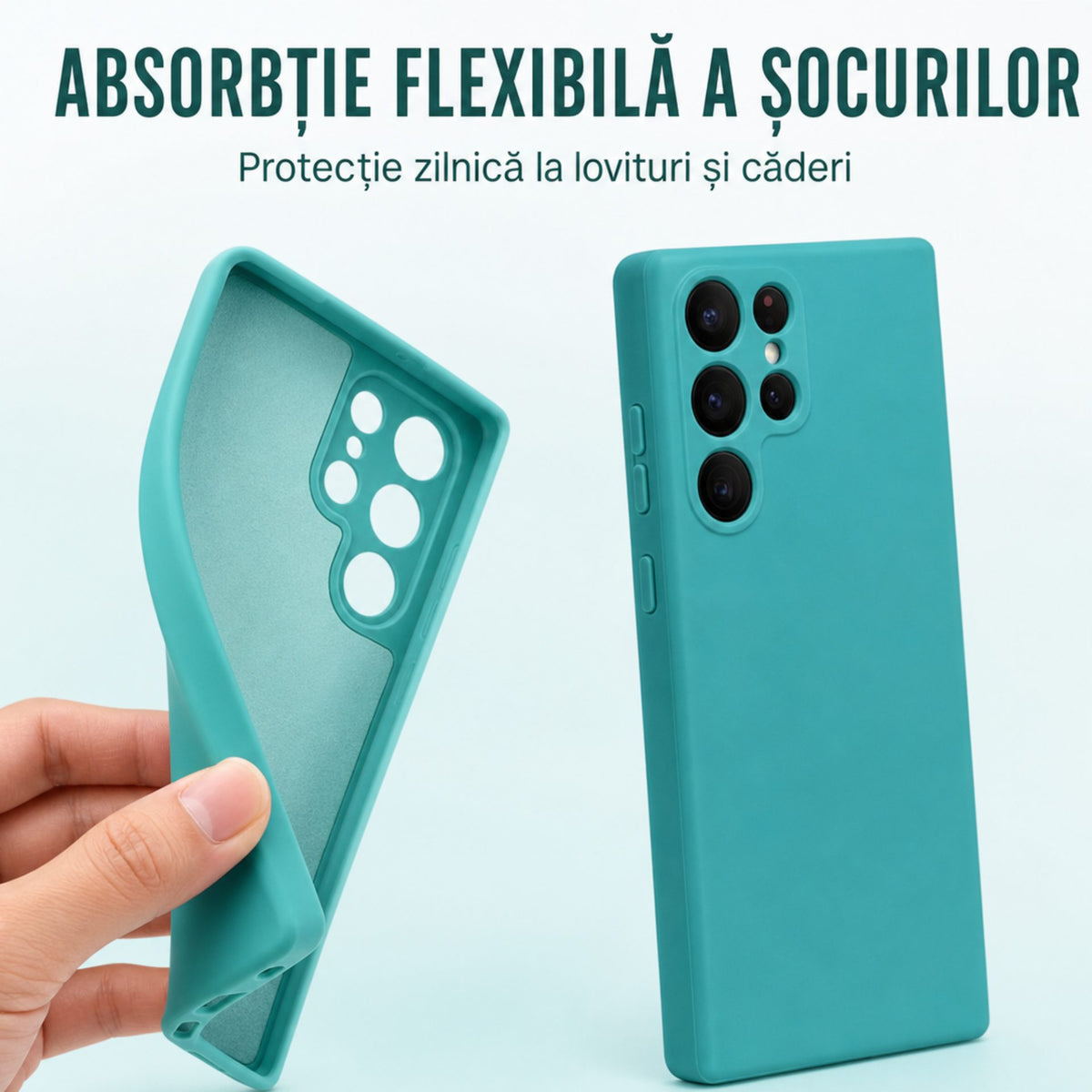 Husă Samsung Galaxy S22 Ultra, silicon, albastru deschis