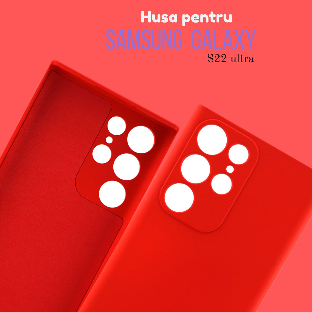 Husă Samsung Galaxy S22 Ultra, silicon, roșu