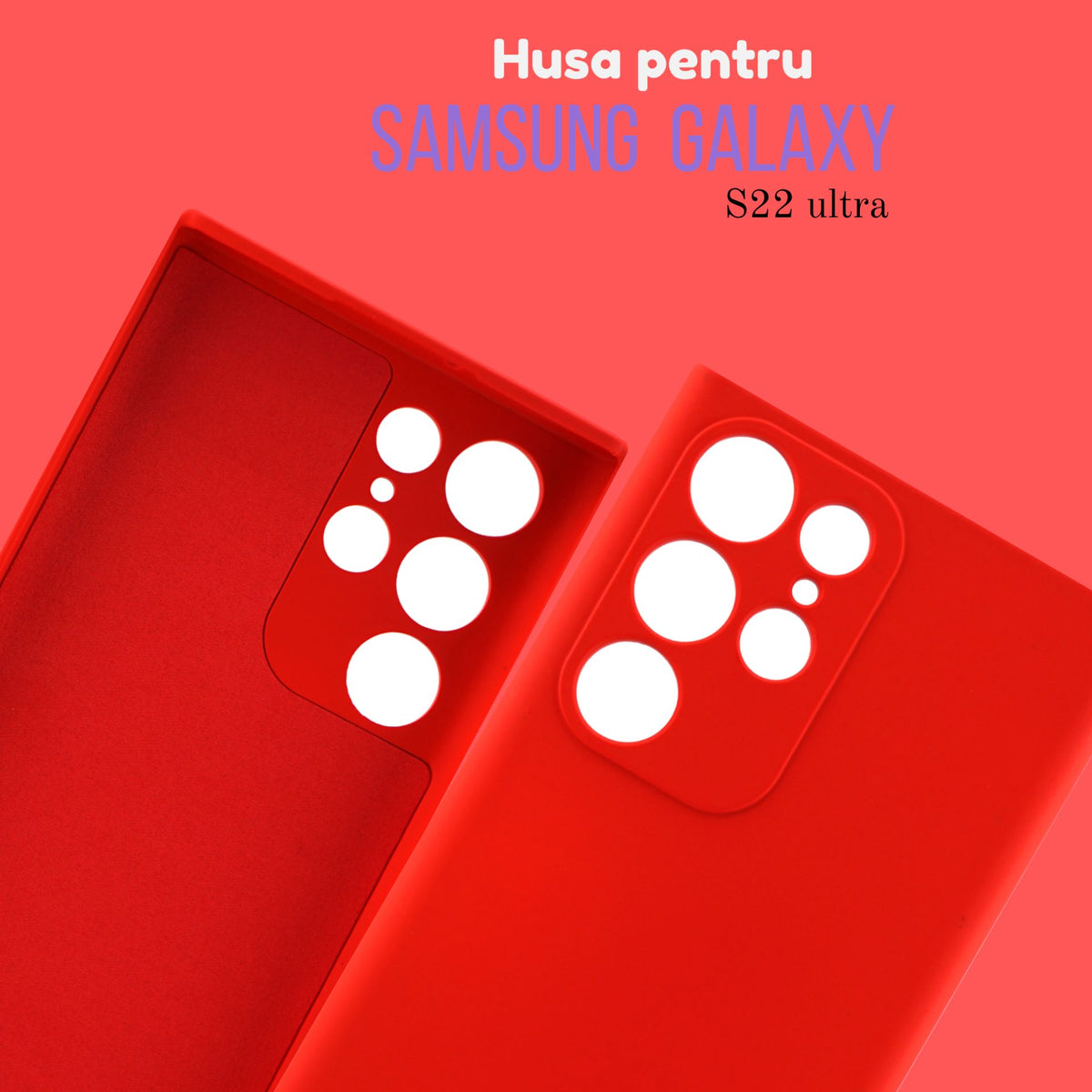Husă Samsung Galaxy S22 Ultra, silicon, roșu