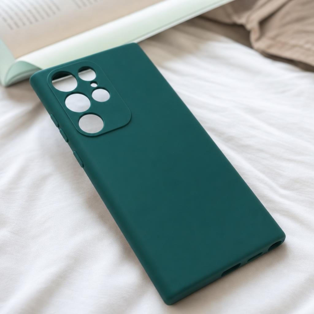 Husă Samsung Galaxy S22 Ultra, silicon, verde închis