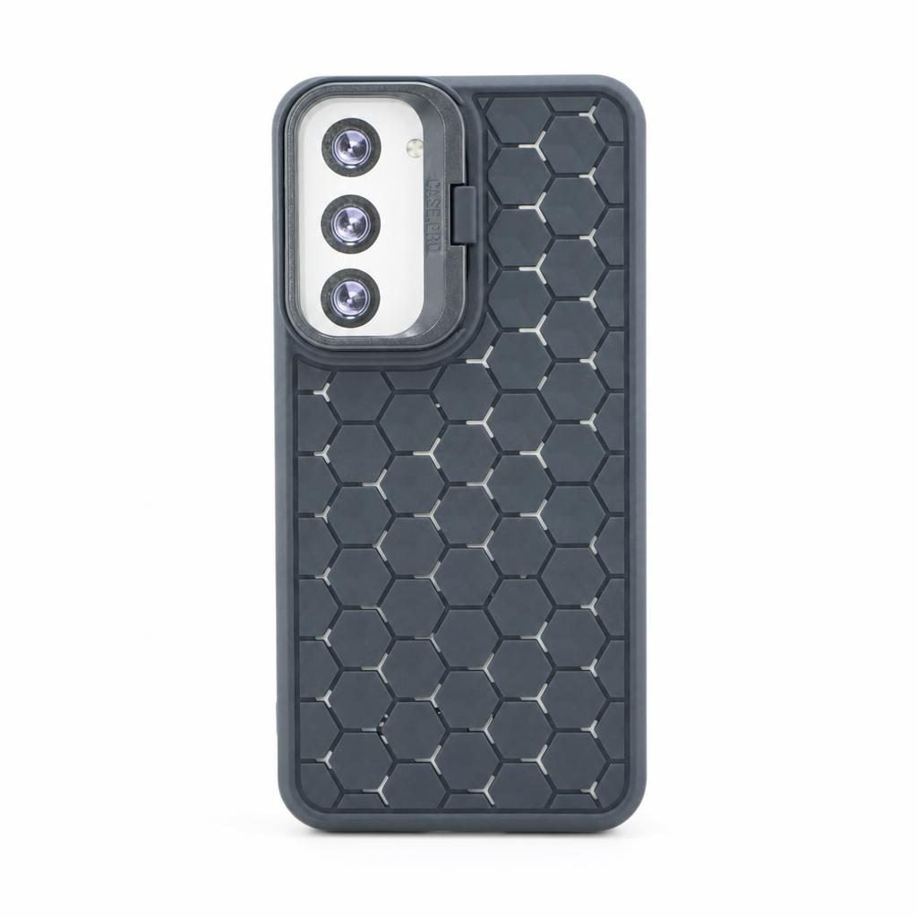 Husă Samsung Galaxy S23, antișoc, cu model 3D și inel la cameră, albastru