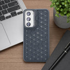 Husă Samsung Galaxy S23, antișoc, cu model 3D și inel la cameră, albastru