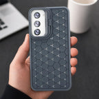 Husă Samsung Galaxy S23, antișoc, cu model 3D și inel la cameră, albastru