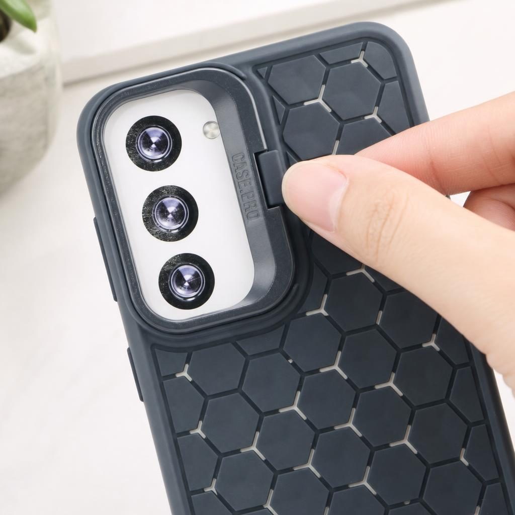 Husă Samsung Galaxy S23, antișoc, cu model 3D și inel la cameră, albastru