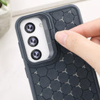 Husă Samsung Galaxy S23, antișoc, cu model 3D și inel la cameră, albastru