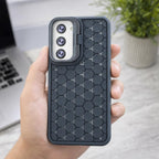 Husă Samsung Galaxy S23, antișoc, cu model 3D și inel la cameră, albastru