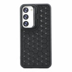 Husă Samsung Galaxy S23, antișoc, cu model 3D și inel la cameră, negru