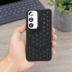 Husă Samsung Galaxy S23, antișoc, cu model 3D și inel la cameră, negru