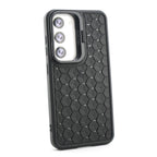 Husă Samsung Galaxy S23, antișoc, cu model 3D și inel la cameră, negru