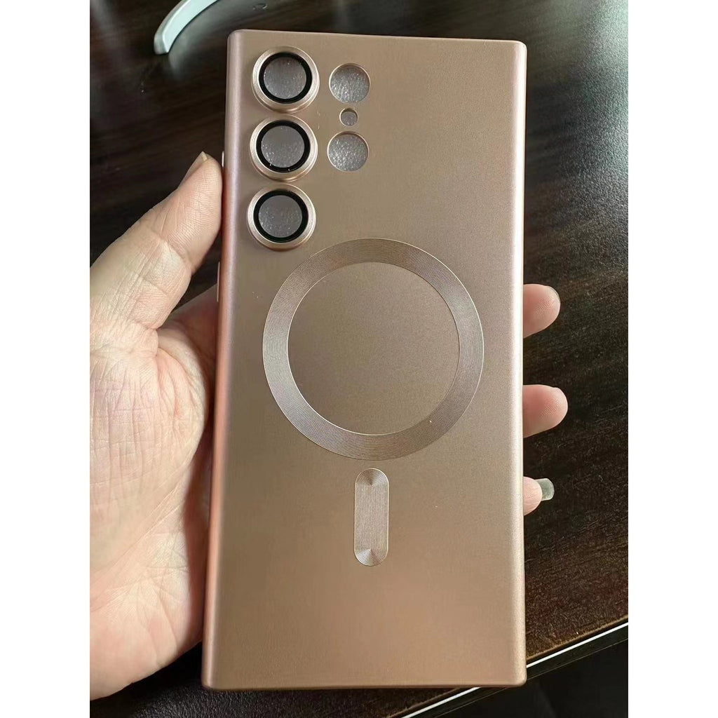 Husă Samsung Galaxy S23, magnetică MagSafe, mată, roz-auriu