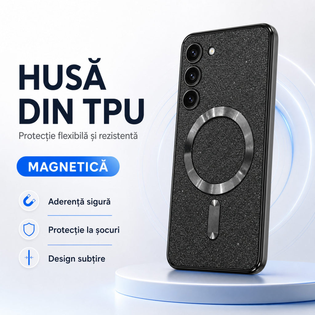 Husă Samsung Galaxy S23, magnetică MagSafe, negru