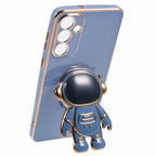 Husă Samsung Galaxy S23 Plus, antișoc, cu suport în formă de astronaut, albastru