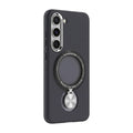Husă Samsung Galaxy S23 Plus, magnetică MagSafe, mată, cu inel magnetic rotativ, negru
