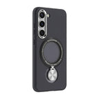 Husă Samsung Galaxy S23 Plus, magnetică MagSafe, mată, cu inel magnetic rotativ, negru