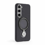 Husă Samsung Galaxy S23 Plus, magnetică MagSafe, mată, cu inel magnetic rotativ, negru