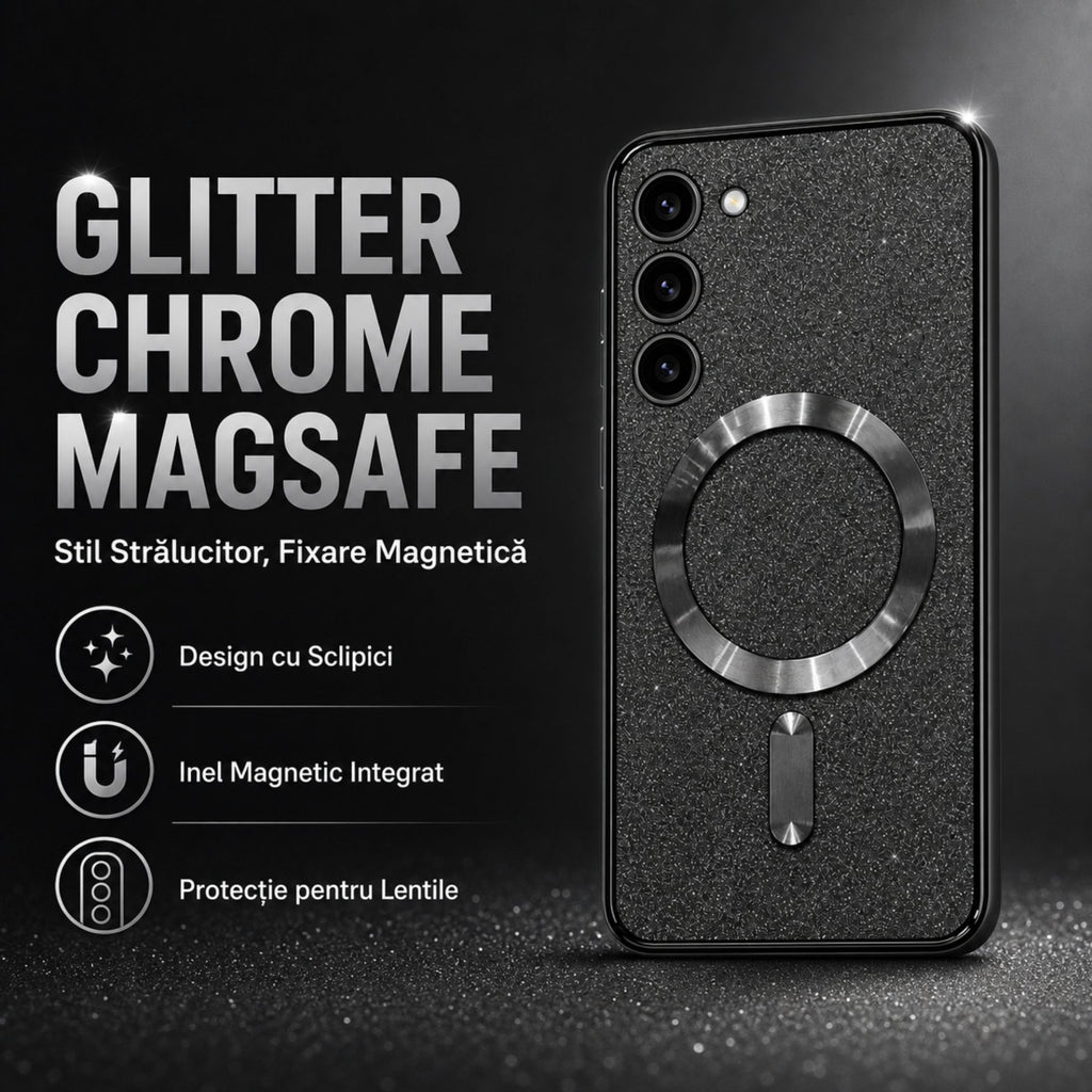 Husă Samsung Galaxy S23 Plus, magnetică MagSafe, negru