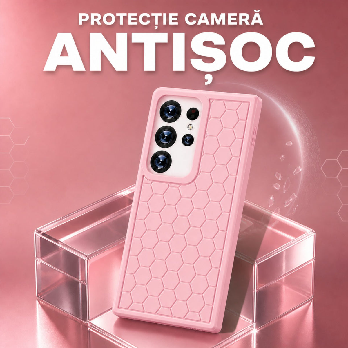 Husă Samsung Galaxy S23 Ultra, antișoc, roz