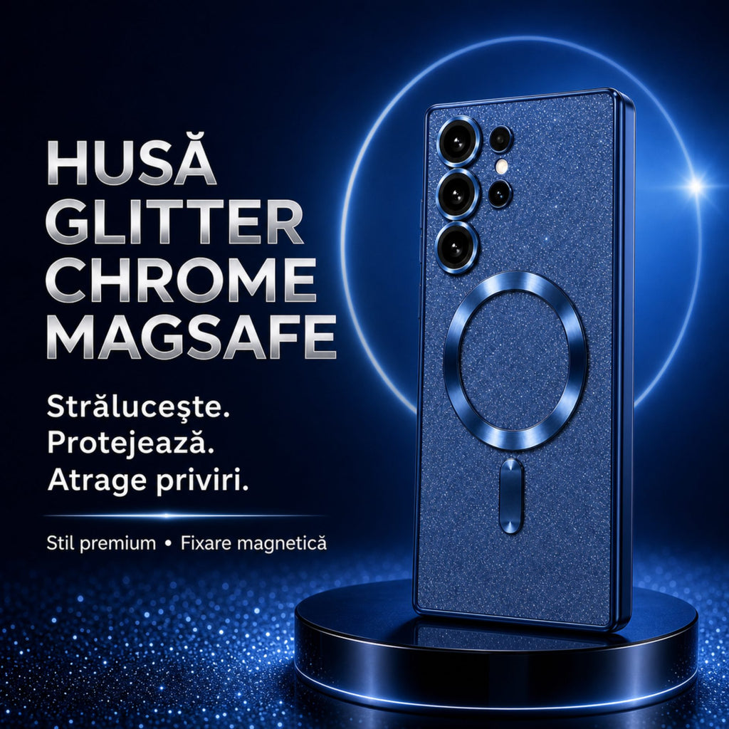 Husă Samsung Galaxy S23 Ultra, magnetică MagSafe, albastru marin