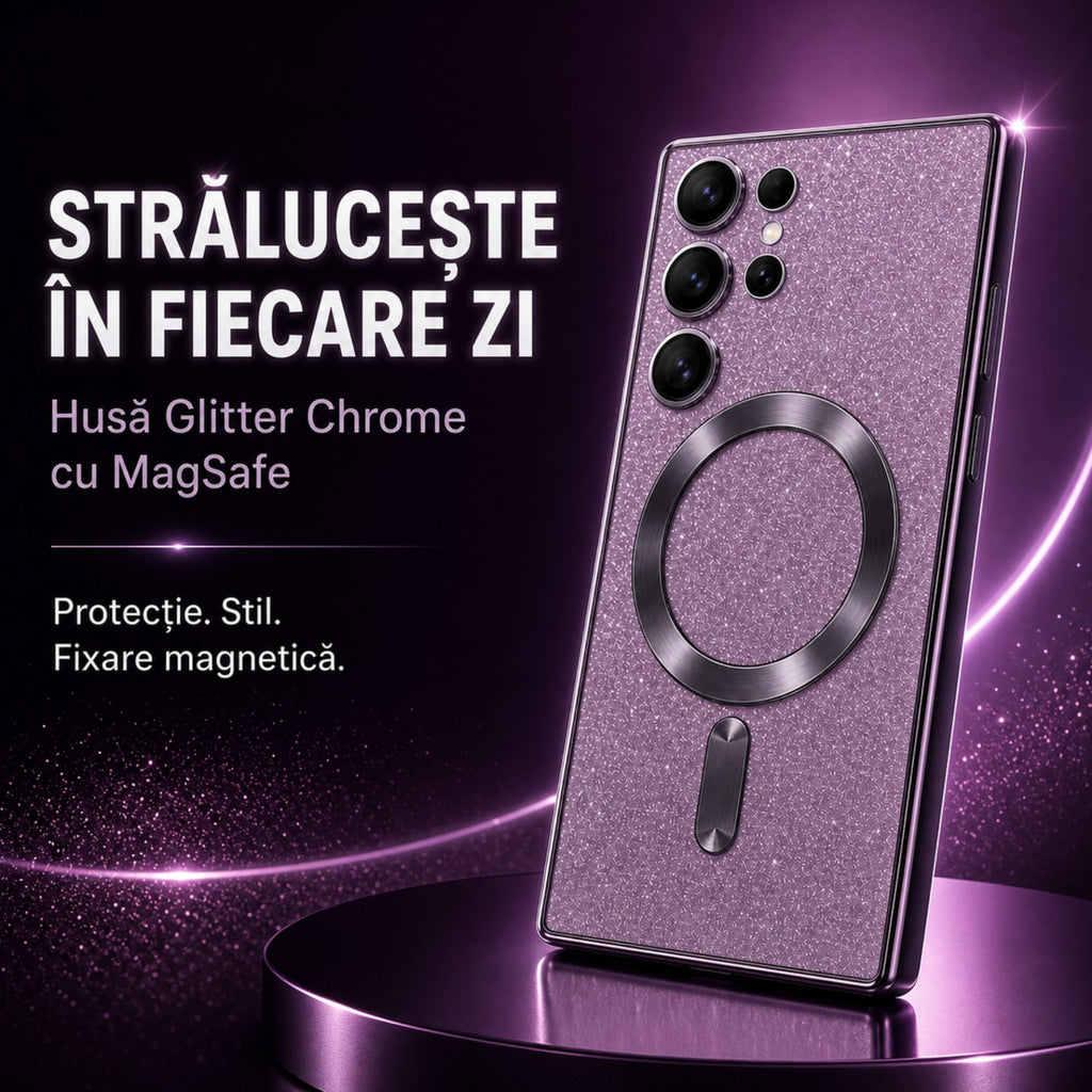Husă Samsung Galaxy S23 Ultra, magnetică MagSafe, mov