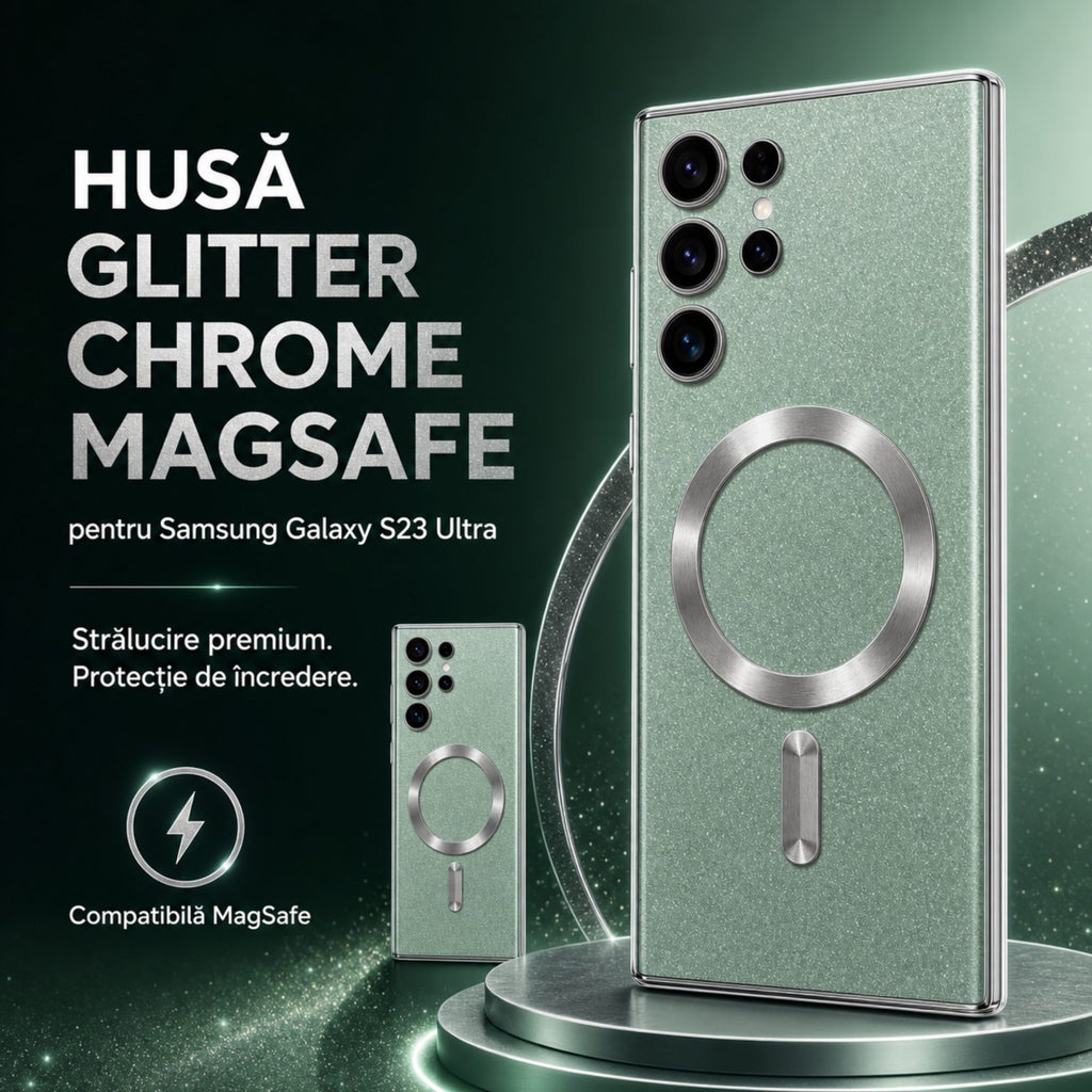 Husă Samsung Galaxy S23 Ultra, magnetică MagSafe, verde