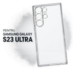 Husă Samsung Galaxy S23 Ultra, transparentă, din PC și TPU, transparent